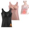Energy Stone Thermal Lifting Vest,Ionic Shaping Vest for Women, 2-in-1 Built-in Bra Negative Ions Thermal Underwear (2pcs-A,M)