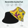Woyaba Bucket hat,Cute Sugar Skull Mexican Dia de Muertos Sugar Skull hat Outdoor Sun hat Fisherman hat Reversible Bucket hat for Women Men Adult view 4