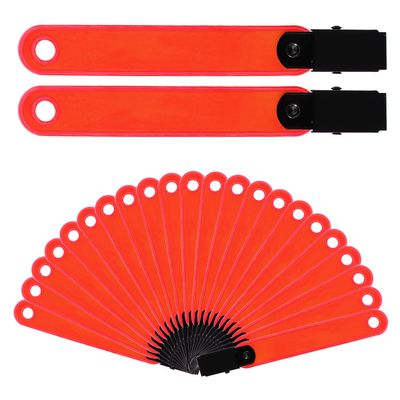 XIHIRCD 24pcs Reflective Trail Markers, Trail Markers with Clips Day & Night Hunting Reflector Trail Markers Trail Marking Tacks for Outdoor Hiking Camping Hunting (Fluorescent Orange)