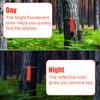 XIHIRCD 24pcs Reflective Trail Markers, Trail Markers with Clips Day & Night Hunting Reflector Trail Markers Trail Marking Tacks for Outdoor Hiking Camping Hunting (Fluorescent Orange) view 3