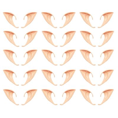 15 Pairs Cosplay Fairy Pixie Elf Ears, Soft Ears for Party Dress Up, Costume Masquerade Accessories, Halloween Elven Vampire Fairy Ears, Medium Style