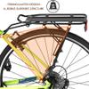 YONTUO Rear Bike Rack with Large Size Reflective,Bike Cargo Rack with Extra Long Mounting Brackets,Universal Adjustable Touring Carrier Rack,Large Capacity Bike Pannier Rack view 2