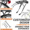YONTUO Rear Bike Rack with Large Size Reflective,Bike Cargo Rack with Extra Long Mounting Brackets,Universal Adjustable Touring Carrier Rack,Large Capacity Bike Pannier Rack view 4
