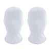 2 Pcs White Full Face Mask Cover Faceless Skin Masks Halloween Cosplay Spandex Hood Mask for Unisex Cosplay view 1