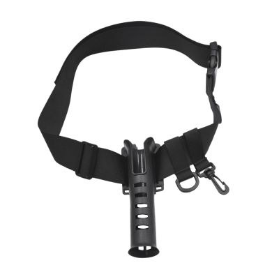 Fishing Waist Belt Rod Holder with Portable Pole Inserter, Boat Fishing Equipment, Stand up Harness Waist Rod Pole Holder Waist Wading Belts (Black)
