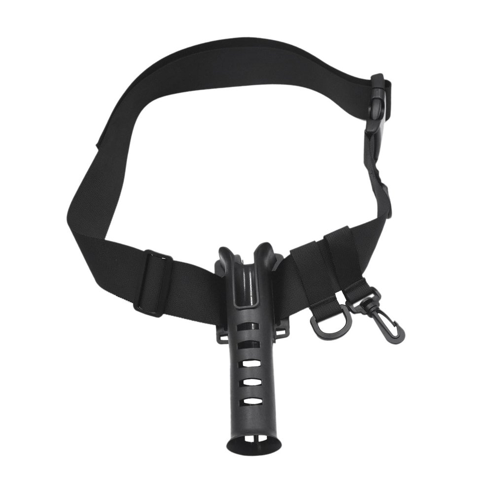 Fishing Waist Belt Rod Holder with Portable Pole Inserter, Boat Fishing Equipment, Stand up Harness Waist Rod Pole Holder Waist Wading Belts (Black)