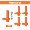 4pcs Replacement Bite Valve for Zak Designs Kelso 15 oz, Silicone Mouthpiece BPA Free Reusable Straw Cup Accessories Compatible with Zak Kids Water Bottles, Orange view 2