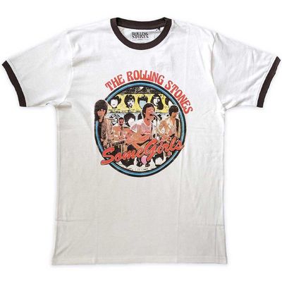 Men's Rolling Stones Some Girls Circle T-Shirt Large White