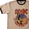Ac/Dc Ringer T Shirt Let There Be Rock Tour '77 Official Unisex Sand Size XL view 2