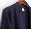 OWLONLINE Men's Japanese Kimono Velvet Pajamas Suit Plus Size (Size XL, Navy), X-Large view 2