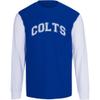 TCTG Custom Mascot Team Spirit Cotton T-Shirt  College, Sports, School & Fan Apparel Colorblock Long Sleeve Colts Blue/White XX-Large view 1