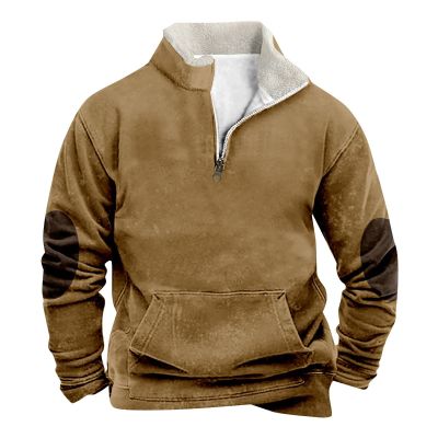 ZYXTIM Men's Pullover Hoodie Blend Fleece Long Sleeve Contrast Color Military Sweatshirt with Kanga Pocket