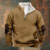 ZYXTIM Men's Pullover Hoodie Blend Fleece Long Sleeve Contrast Color Military Sweatshirt with Kanga Pocket view 2