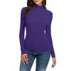 Thermal Underwear for Women Fleece Lined Cold Weather Base Layer Mock Neck Long Sleeve Top Slim Fit Thermal Shirts view 1