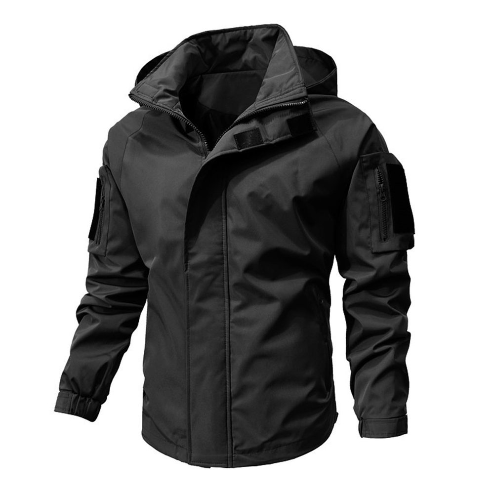 ZYXTIM Men's Waterproof Rain Jacket Outdoor Lightweight Softshell Raincoat for Hiking Travel