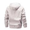 ZYXTIM Men's Tactical Jacket Waterproof Rain Jacket Ligtweight Warm Shell Rain Coat Breathable Workout Athletic Outdoor Jackets with Hood Grey view 2