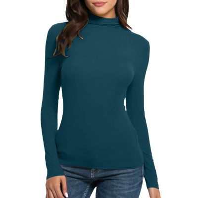 Thermal Underwear for Women Fleece Lined Cold Weather Base Layer Mock Neck Long Sleeve Top Slim Fit Thermal Shirts