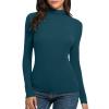 Thermal Underwear for Women Fleece Lined Cold Weather Base Layer Mock Neck Long Sleeve Top Slim Fit Thermal Shirts view 1