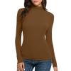 Thermal Underwear for Women Fleece Lined Cold Weather Base Layer Mock Neck Long Sleeve Top Slim Fit Thermal Shirts view 1
