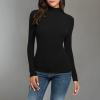 Thermal Underwear for Women Fleece Lined Cold Weather Base Layer Mock Neck Long Sleeve Top Slim Fit Thermal Shirts view 2