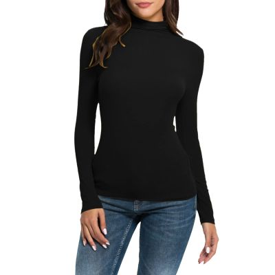 Thermal Underwear for Women Fleece Lined Cold Weather Base Layer Mock Neck Long Sleeve Top Slim Fit Thermal Shirts