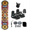 Symbolic Nightmare Snowboard and Black Bindings Package Leash, Stomp, Mask Mens Womens (155-Rocker+Lrg Binding(Men 9-13) rnin248) view 1