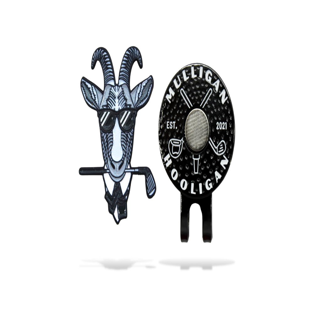 MULLIGAN HOOLIGAN Goat Golf Ball Marker + Magnetic Hat Clip, Funny and Unique Golf Gift, Premium Quality, The Perfect for Your Favorite Golfer, Golf Accessories for Any Occasions