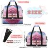Watercolor Flower Tree Travel Duffel Bag with Foldable Shoe Compartment Shoulder Tote Travel Weekend Bag Sports Gym Overnight Bags view 2