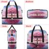 Watercolor Flower Tree Travel Duffel Bag with Foldable Shoe Compartment Shoulder Tote Travel Weekend Bag Sports Gym Overnight Bags view 3