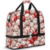 Baseball Design Sport Ball Travel Duffel Bag with Foldable Shoe Compartment Shoulder Tote Travel Weekend Bag Sports Gym Overnight Bags view 1