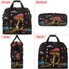 Magic Mushroom Galaxy Travel Duffel Bag with Foldable Shoe Compartment Shoulder Tote Travel Weekend Bag Sports Gym Overnight Bags view 3