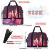 Feather Abstract Travel Duffel Bag with Foldable Shoe Compartment Shoulder Tote Travel Weekend Bag Sports Gym Overnight Bags view 2