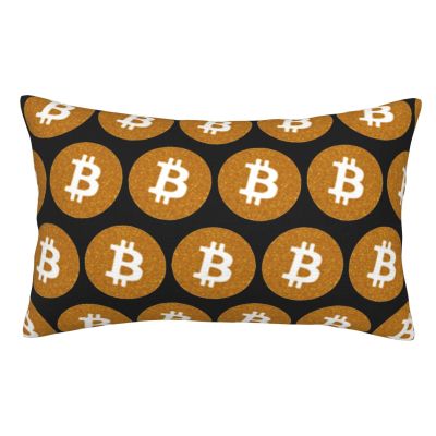Augenstern Zippered Bed Pillow Protector Original-Bitcoin-Logo-Symbol Decorative Throw Pillow Cover Pillowcase Encasement 20"X30"