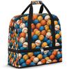 Baseball Print Ball Theme Travel Duffel Bag with Foldable Shoe Compartment Shoulder Tote Travel Weekend Bag Sports Gym Overnight Bags view 1