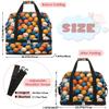 Baseball Print Ball Theme Travel Duffel Bag with Foldable Shoe Compartment Shoulder Tote Travel Weekend Bag Sports Gym Overnight Bags view 2