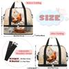 Rooster Cock Easter Eggs Travel Duffel Bag with Foldable Shoe Compartment Shoulder Tote Travel Weekend Bag Sports Gym Overnight Bags view 2