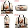Rooster Cock Easter Eggs Travel Duffel Bag with Foldable Shoe Compartment Shoulder Tote Travel Weekend Bag Sports Gym Overnight Bags view 3