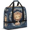 Cute Animal Lion Travel Duffel Bag with Foldable Shoe Compartment Shoulder Tote Travel Weekend Bag Sports Gym Overnight Bags view 1
