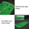 XPLKQXE Foldable Golf Hitting Mat, Artificial Turf Golf Putting Pad, Golf Hitting Training Aids, Portable Golf Chipping Game Training Aids Home Backyard Office (Color : Green-118.1x39.4in, Size : 8p view 3