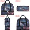 Animals Dolphin Galaxy Travel Duffel Bag with Foldable Shoe Compartment Shoulder Tote Travel Weekend Bag Sports Gym Overnight Bags view 3