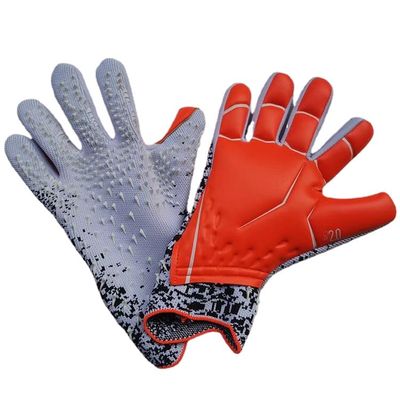 PLbSe Soccer Goalkeeper Gloves Goalie Training Gloves Strong Grip Anti-Slip and Breathable for Adults and Children (White,8)