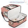 Cute Cartoon Rabbit Flower Travel Duffel Bag with Foldable Shoe Compartment Shoulder Tote Travel Weekend Bag Sports Gym Overnight Bags view 4