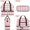 Cartoon Cute Cat Travel Duffel Bag with Foldable Shoe Compartment Shoulder Tote Travel Weekend Bag Sports Gym Overnight Bags view 3