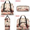 Flower Crane Print Travel Duffel Bag with Foldable Shoe Compartment Shoulder Tote Travel Weekend Bag Sports Gym Overnight Bags view 3