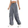 Womens Cargo Sweatpants Casual Baggy Fleece Fall Winter Sweatpants High Waisted Outdoor Joggers Pants with Pockets Dark Gray view 1