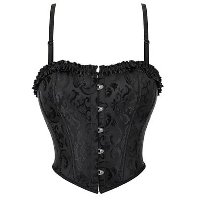 FGSS Bustier-Corset Crop-Tops for Women - Spaghetti-Strap-Corset-Bustier Top for Night-Out-Club-Party