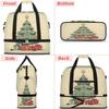 Cartoon Christmas Theme Travel Duffel Bag with Foldable Shoe Compartment Shoulder Tote Travel Weekend Bag Sports Gym Overnight Bags view 3