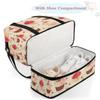 Cupcake Cute Cherries Travel Duffel Bag with Foldable Shoe Compartment Shoulder Tote Travel Weekend Bag Sports Gym Overnight Bags view 4