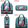 Flower Leaves Easter Eggs Travel Duffel Bag with Foldable Shoe Compartment Shoulder Tote Travel Weekend Bag Sports Gym Overnight Bags view 3