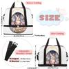 Easter Flower Eggs Rabbit Travel Duffel Bag with Foldable Shoe Compartment Shoulder Tote Travel Weekend Bag Sports Gym Overnight Bags view 2